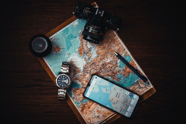 Map, Phone, Camera, Watch, Compass